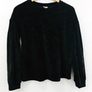 A New Day Black Crew Neck Long Sleeve Top Small